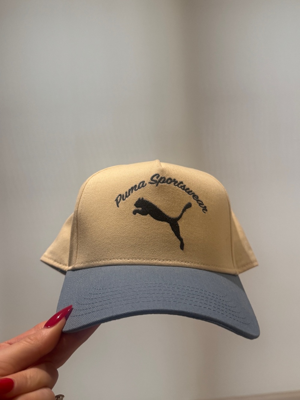 Puma Two-Tone Beige and Blue Baseball Cap